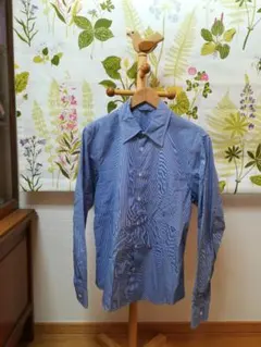 ✨良品計画 無印良品 青色チェックの長袖シャツSサイズ♪