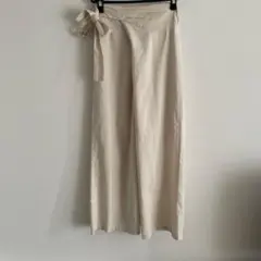 yy様callautia ラップリネン混ワイドパンツ アイボリーSサイズ試着のみ