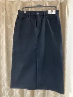 UNIQLO JEANS ユニクロ　デニムロングスカート　ダークグレー　76