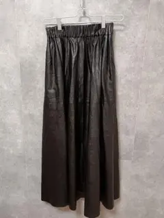 SACRA ブラック フレアロングスカート