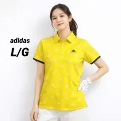 adidas ポロシャツ レディース 半袖 ゴルフウェア L レディース 黄色