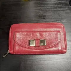 Chloe 長財布 ラウンドファスナー レッドのサムネイル