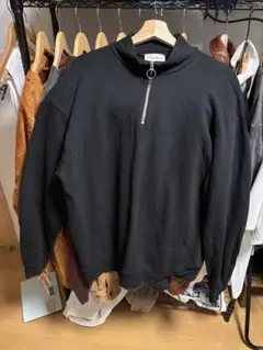 Trombones ブラック ハイネック ハーフジップ