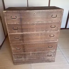 アンティーク 木製 小箪笥 抽斗 5杯 和家具 - メルカリ