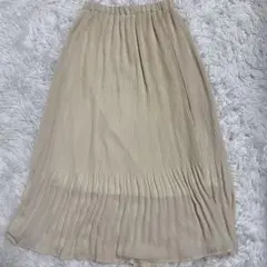 AS KNOW AS プリーツロングスカート M ベージュ