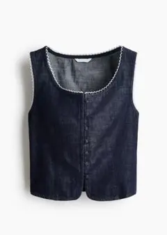 完売品✨H＆M ピコットトリムベスト Sサイズのサムネイル