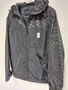 【秋冬準備】COACH シグネチャー ウィンドブレーカー L 黒 コーチjkt