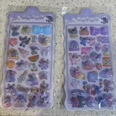 早い者勝ち‼️スティッチ シール2枚セット ボンボンドロップシール 3d