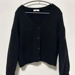 WEGO Vネック 長袖 カーディガン ブラック