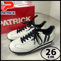 【美品】PATRICK S-MARATHON ホワイト×ブラック/26cm