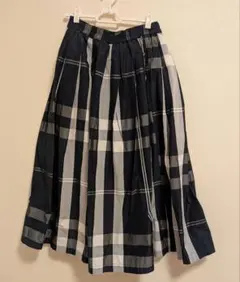 n'OrLABEL　チェック柄タックフレアスカート　フリーサイズのサムネイル