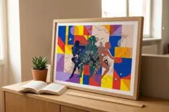 ㊹A4アートポスター 北欧 モダン 抽象画 ボタニカル 宇宙 インテリア 絵画