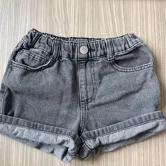 デニムショートパンツ グレー