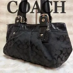 COACH Black Signature Tote Bag Soho y2kのサムネイル