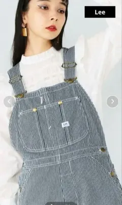Lee ストライプ オーバーオール レディース Sサイズ
