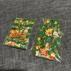 ポケモンセンター　ロゴピンズ　メタルチャームセット　クリスマス　2017年 ポケモンセンター ロゴピンズ メタルチャームセット クリスマス 2017年