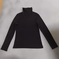 UNIQLO　ユニクロ　ハイネック　タートルネック　長袖　Tシャツ　黒　XL