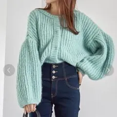 モヘアライクショートニットカーディガン Heather