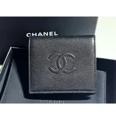 新品未使用 CHANEL シャネル 二つ折り財布 ココマーク ソーブラックのサムネイル