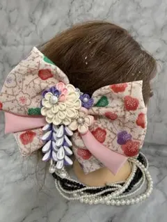 犬服 ハンドメイド 浴衣 リップル生地 うちわ柄 XSサイズ ピンク