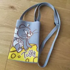 トムとジェリー　タフィー　ニットショルダーポシェット