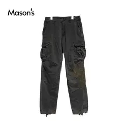 00s Mason's スタッズカーゴパンツ 墨黒 Y2K グランジ アーカイブのサムネイル