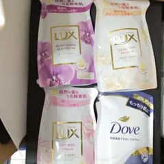 【4種セット】LUX ラックス 3種 & Dove ダヴ ボディソープ 詰め替えのサムネイル