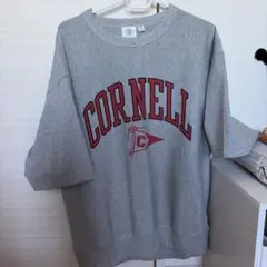 GU CORNELL カレッジロゴ Tシャツ グレー Mサイズ