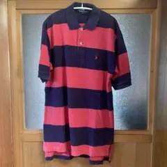 古着★ポロ ラルフローレン ボーダー ポロシャツ　ヴィンテージ　Mサイズ