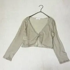 any SiS エニィスィス ボレロカーディガン ラメ ベージュのサムネイル