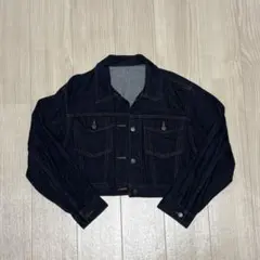 GU　デニムクロップドジャケット/Gジャン L インディゴ　ネイビー　即日発送