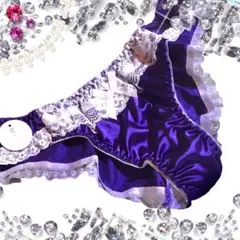 サテン　ショーツ　パープル　XXL 2XLサイズ　ピーチジョン系　エメフィール系