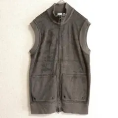 s0664【アルマーニエクスチェンジ】ジップアップベスト ミニ起毛 ノースリーブ