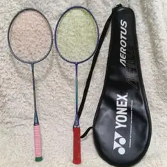ヨネックスバトミントンラケットAEROTUS 40ケース付　カーボネックス14