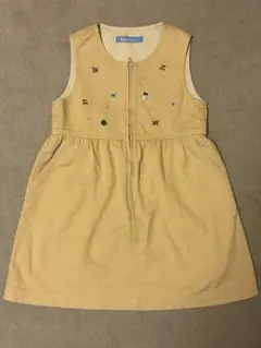 ファミリア familiar ジャンバースカート ワンピース ベージュ