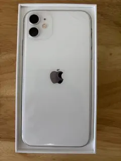 iPhone 11 128GB ホワイト 本体 箱付　背面割れあり　SIMフリー