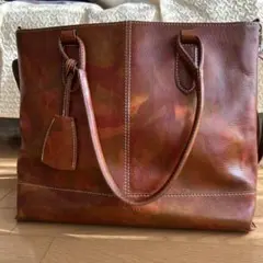 ブラウンレザー ビジネスバッグ
