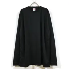 新品 ビッグ ドライ シルキータッチ 長袖 Tシャツ メンズ ブラック 2XL