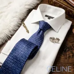 ✨極美品✨】CELINE セリーヌ ネクタイ シルバー トリオンフ 結婚式