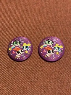 パワーパフガールズ 刺繍缶バッジ2個セット