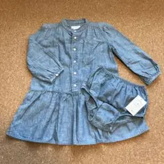 【Ralph Lauren】デニム調長袖ワンピース 24M