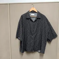 リメール remer【M】 花柄 半袖シャツ 黒のサムネイル