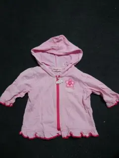 最終価格　４２２　メゾピアノ　フード付きピンクメッシュパーカー　１００センチ