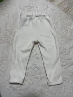 ホワイトリブ編みパンツ