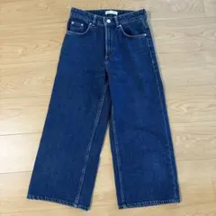 ZARA trf collection ダークブルー ワイドレッグデニム デニム