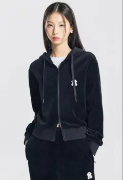 MLB Korea パーカー　ランニング ジム ヨガ　ピラティス　黒　XS