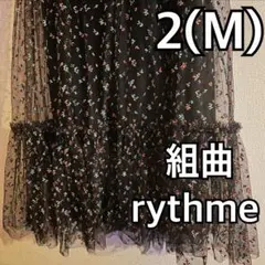美品 組曲rythmeリトゥム ドットチュールロングスカート