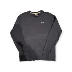 NIKE ナイキ ワンポイント刺繍ロゴ スウェット トレーナー ネイビー L