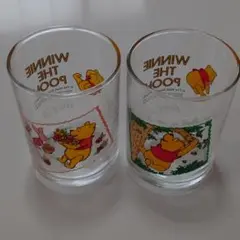 コカ・コーラ　プーさんガラスコップ２個セット
