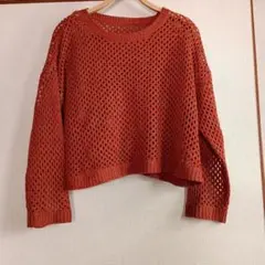 LEPSIM メッシュ編み 長袖セーター F　ゲージニット